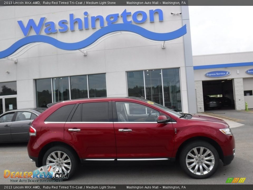 2013 Lincoln MKX AWD Ruby Red Tinted Tri-Coat / Medium Light Stone Photo #2