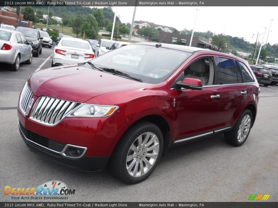 2013 Lincoln MKX AWD Ruby Red Tinted Tri-Coat / Medium Light Stone Photo #5