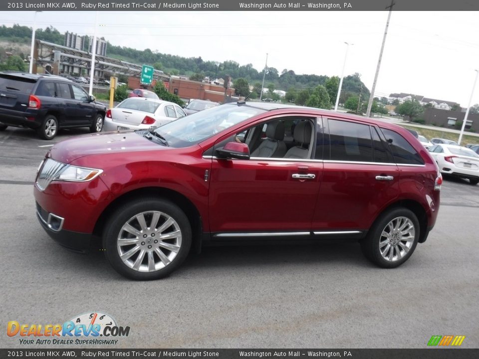 2013 Lincoln MKX AWD Ruby Red Tinted Tri-Coat / Medium Light Stone Photo #6