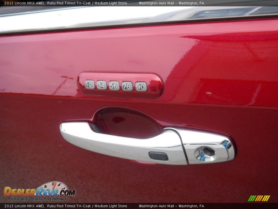 2013 Lincoln MKX AWD Ruby Red Tinted Tri-Coat / Medium Light Stone Photo #7