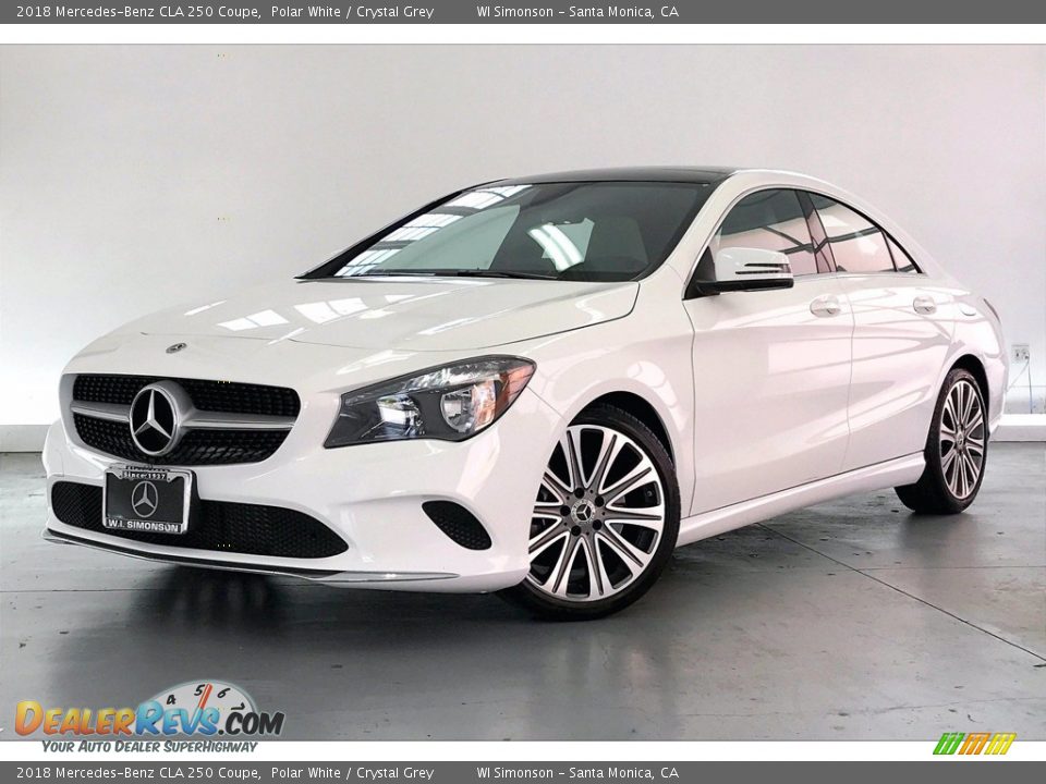 2018 Mercedes-Benz CLA 250 Coupe Polar White / Crystal Grey Photo #12