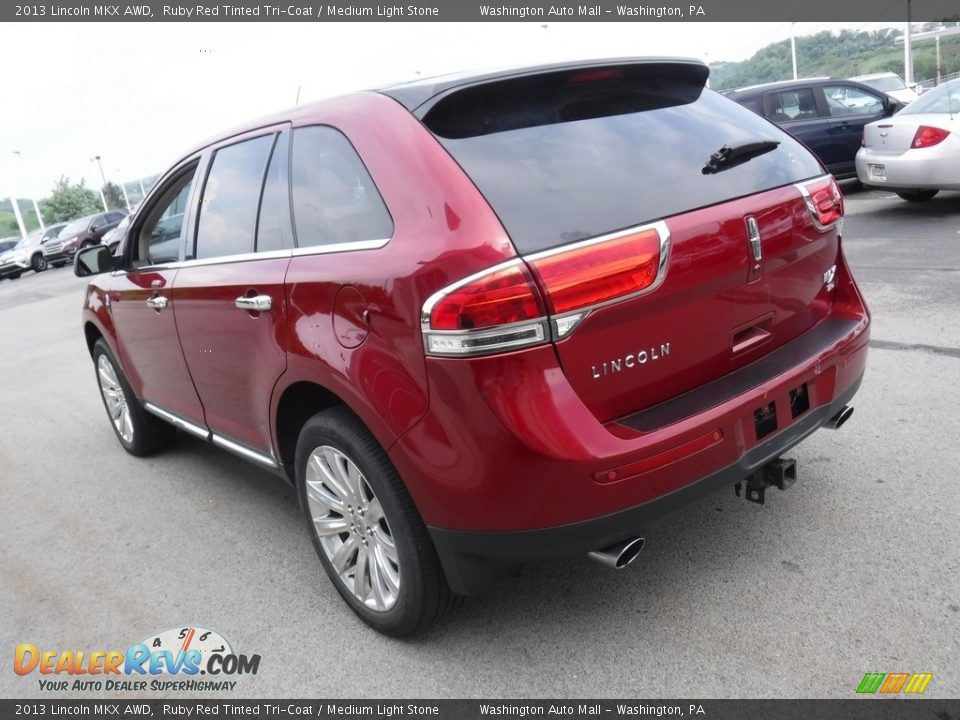 2013 Lincoln MKX AWD Ruby Red Tinted Tri-Coat / Medium Light Stone Photo #8