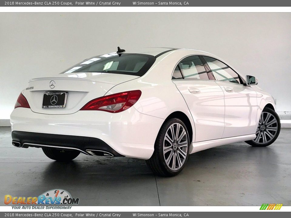 2018 Mercedes-Benz CLA 250 Coupe Polar White / Crystal Grey Photo #13