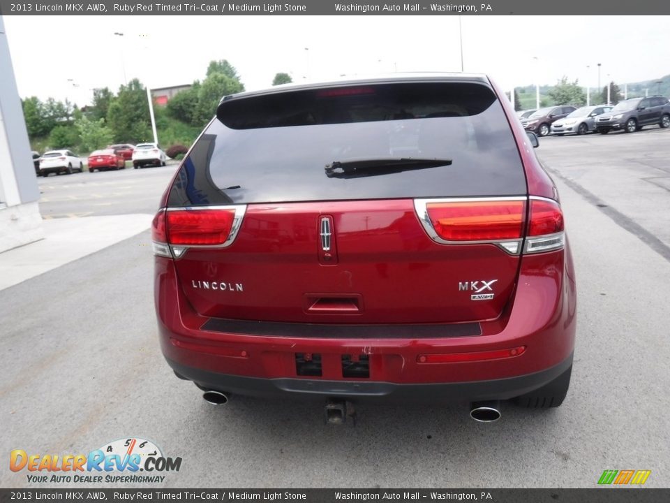 2013 Lincoln MKX AWD Ruby Red Tinted Tri-Coat / Medium Light Stone Photo #9