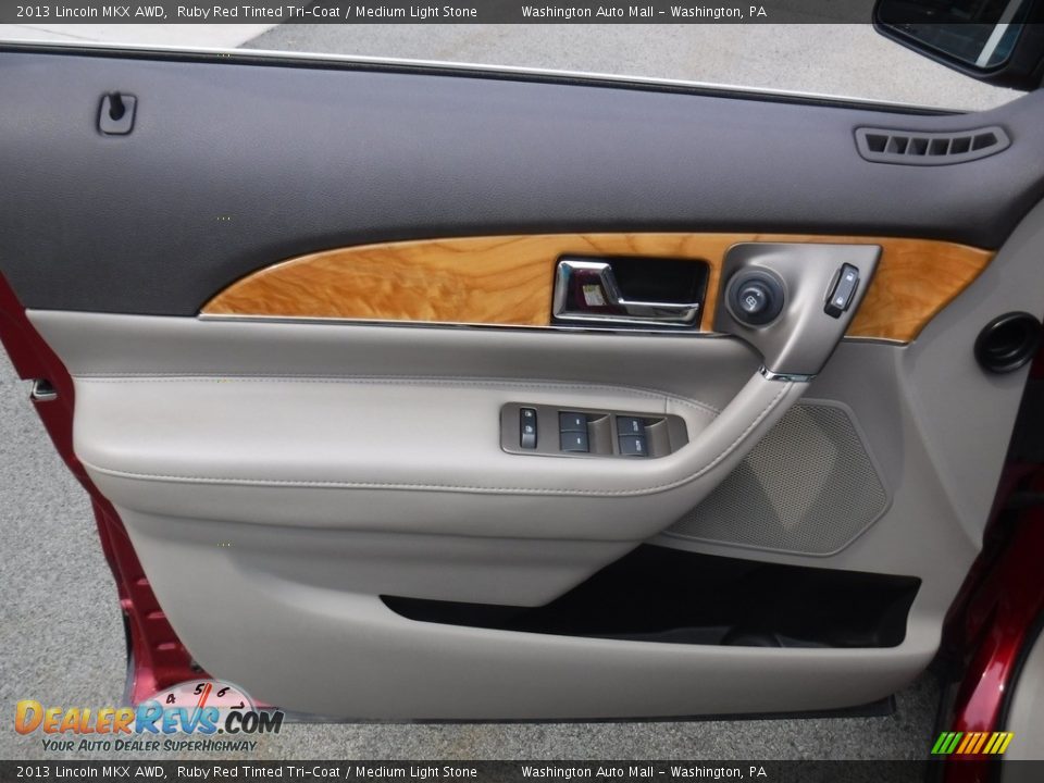 2013 Lincoln MKX AWD Ruby Red Tinted Tri-Coat / Medium Light Stone Photo #14
