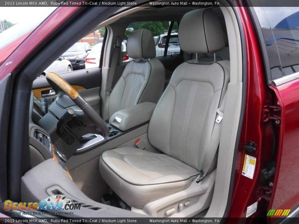 2013 Lincoln MKX AWD Ruby Red Tinted Tri-Coat / Medium Light Stone Photo #16