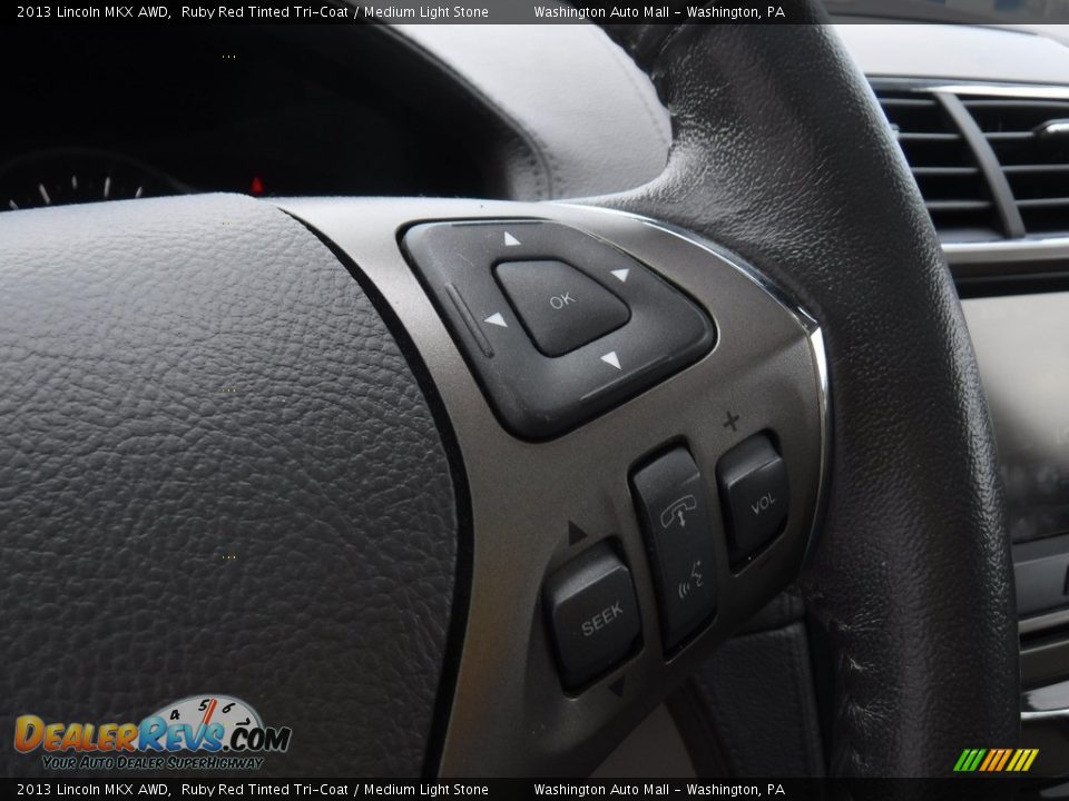 2013 Lincoln MKX AWD Ruby Red Tinted Tri-Coat / Medium Light Stone Photo #25