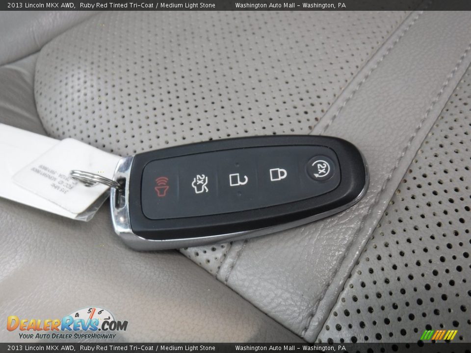 2013 Lincoln MKX AWD Ruby Red Tinted Tri-Coat / Medium Light Stone Photo #33