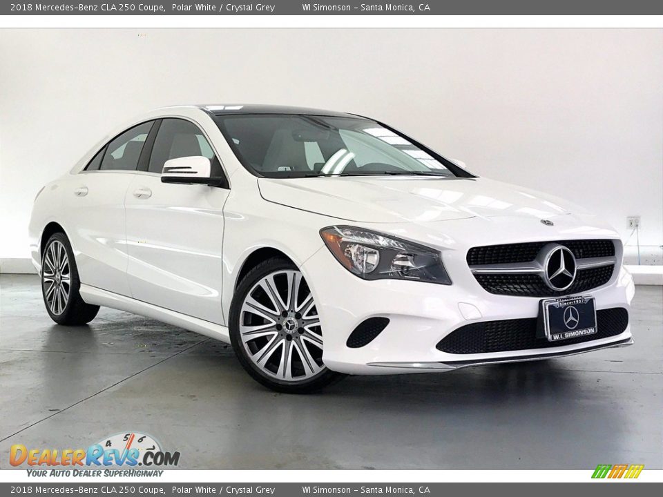 2018 Mercedes-Benz CLA 250 Coupe Polar White / Crystal Grey Photo #34