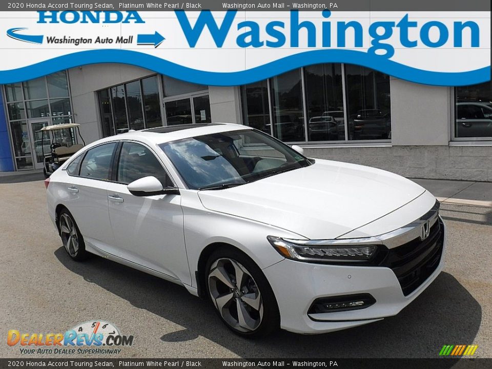 2020 Honda Accord Touring Sedan Platinum White Pearl / Black Photo #1