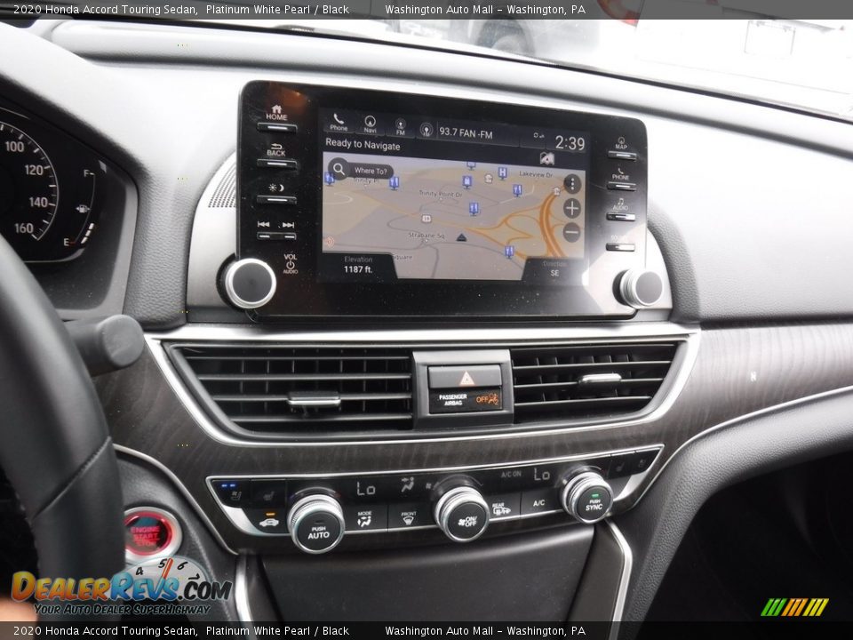 2020 Honda Accord Touring Sedan Platinum White Pearl / Black Photo #3
