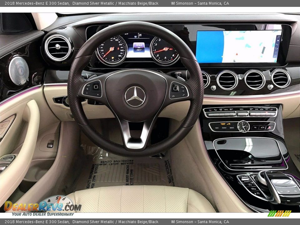 2018 Mercedes-Benz E 300 Sedan Diamond Silver Metallic / Macchiato Beige/Black Photo #4