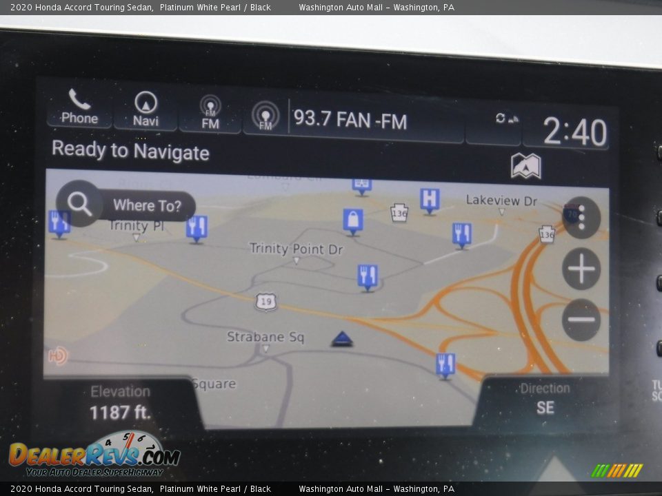 2020 Honda Accord Touring Sedan Platinum White Pearl / Black Photo #6