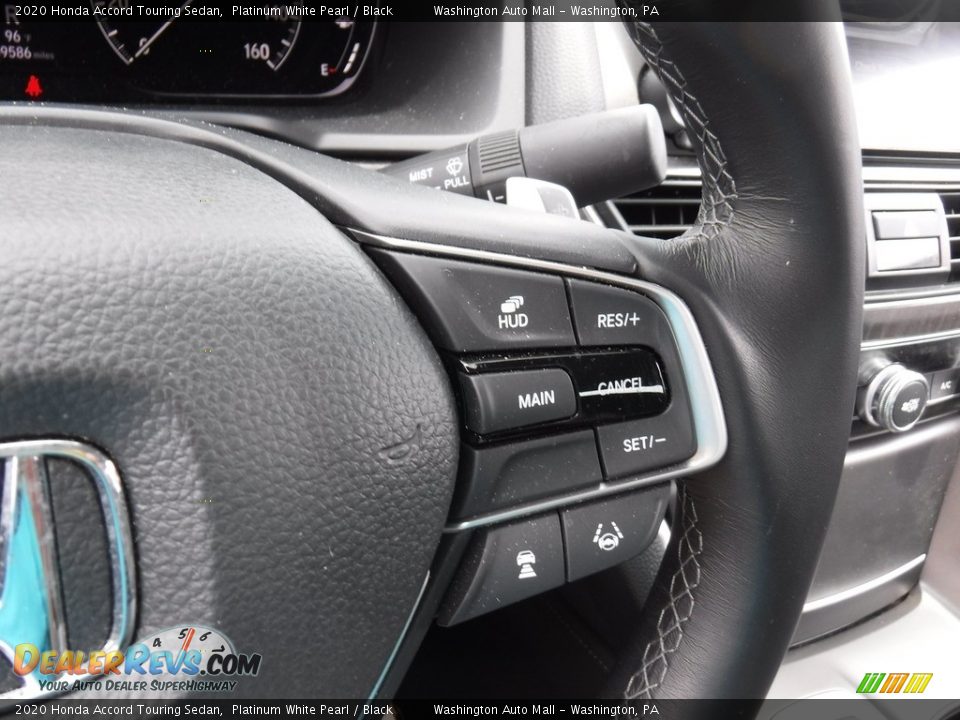 2020 Honda Accord Touring Sedan Platinum White Pearl / Black Photo #10