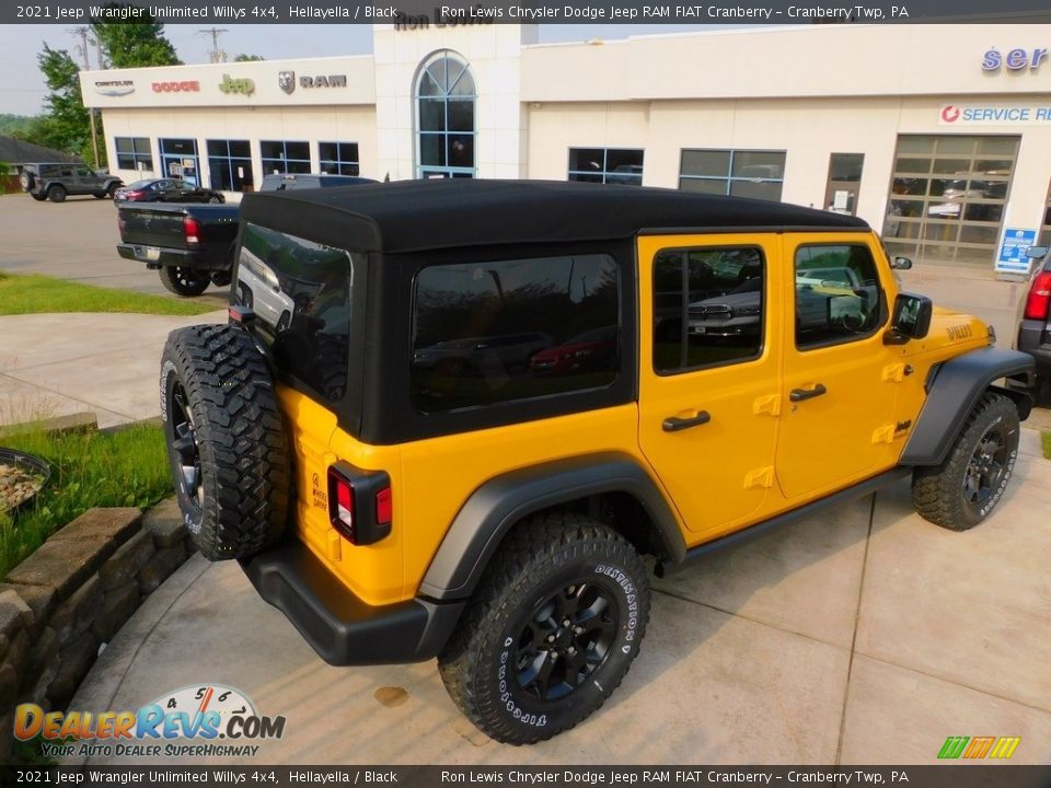 2021 Jeep Wrangler Unlimited Willys 4x4 Hellayella / Black Photo #5