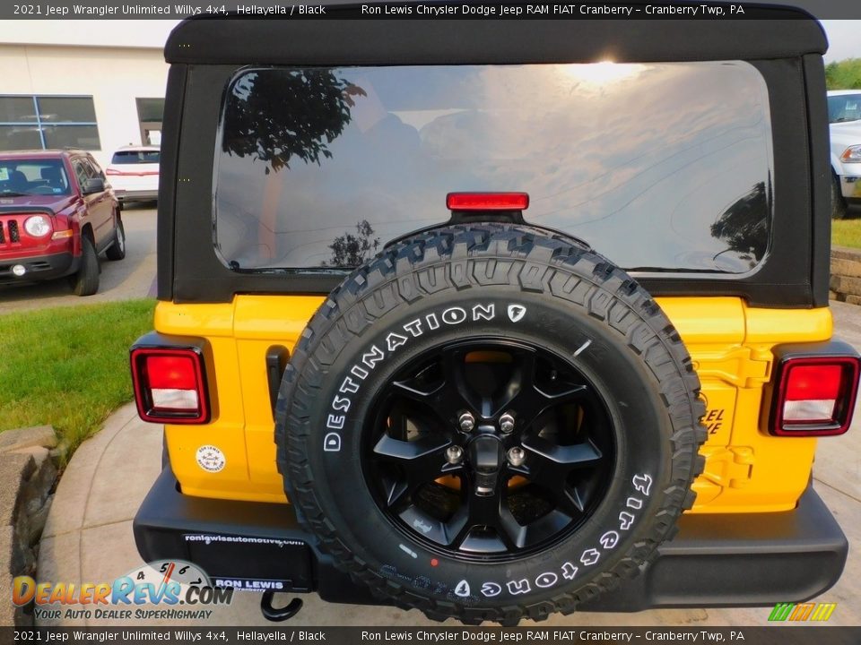 2021 Jeep Wrangler Unlimited Willys 4x4 Hellayella / Black Photo #6