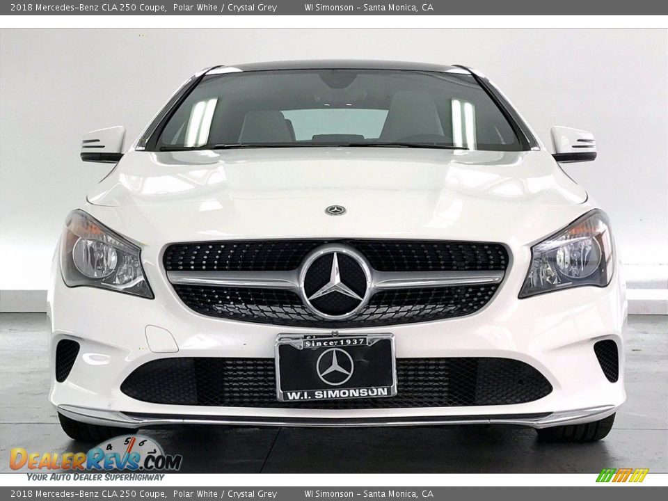 2018 Mercedes-Benz CLA 250 Coupe Polar White / Crystal Grey Photo #2