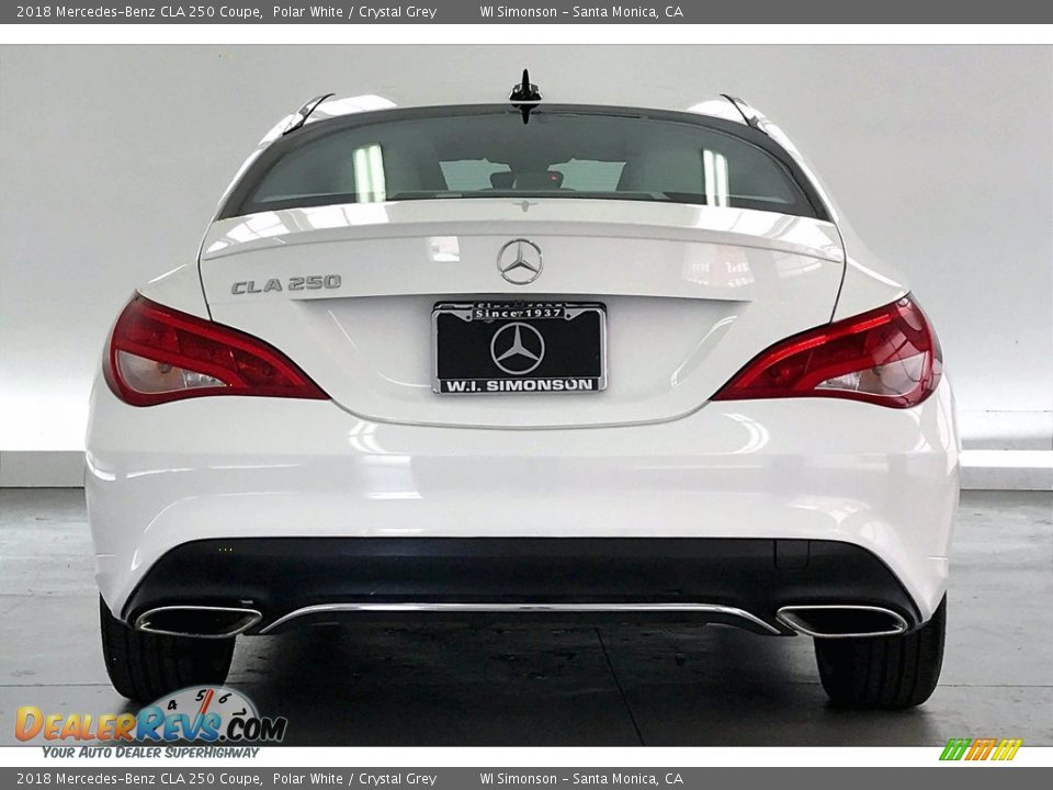 2018 Mercedes-Benz CLA 250 Coupe Polar White / Crystal Grey Photo #3