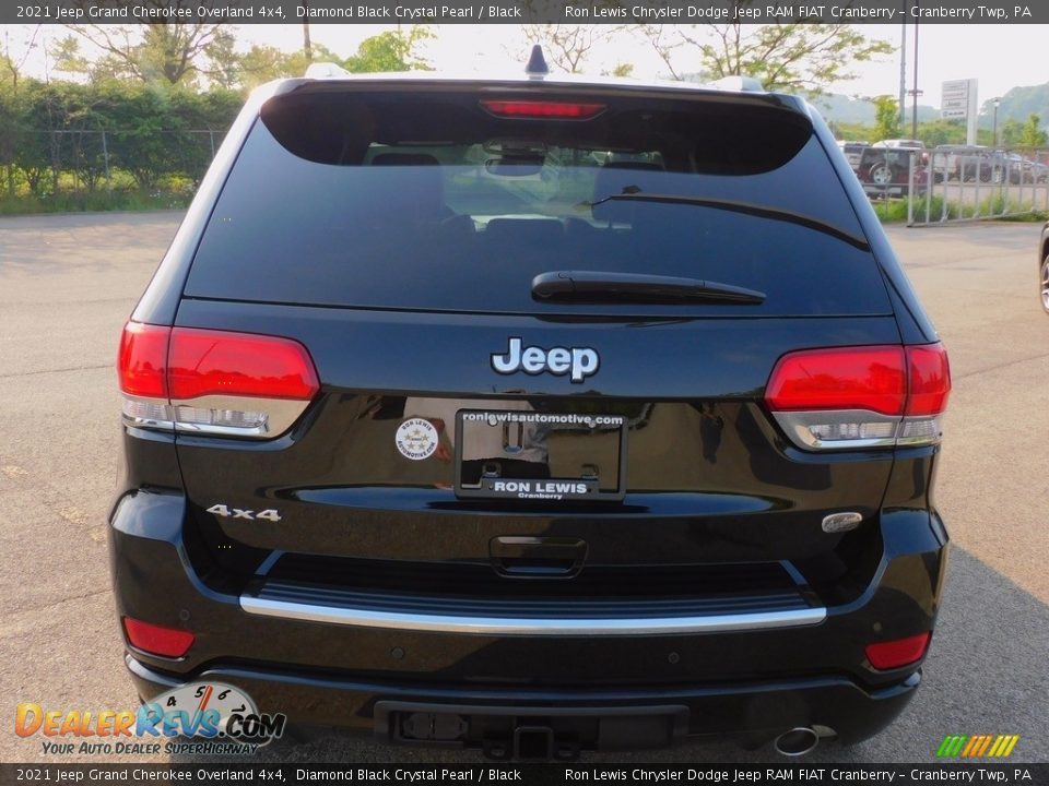 2021 Jeep Grand Cherokee Overland 4x4 Diamond Black Crystal Pearl / Black Photo #6