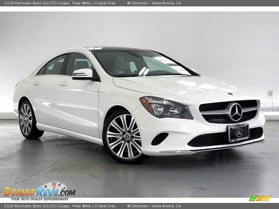 2018 Mercedes-Benz CLA 250 Coupe Polar White / Crystal Grey Photo #34