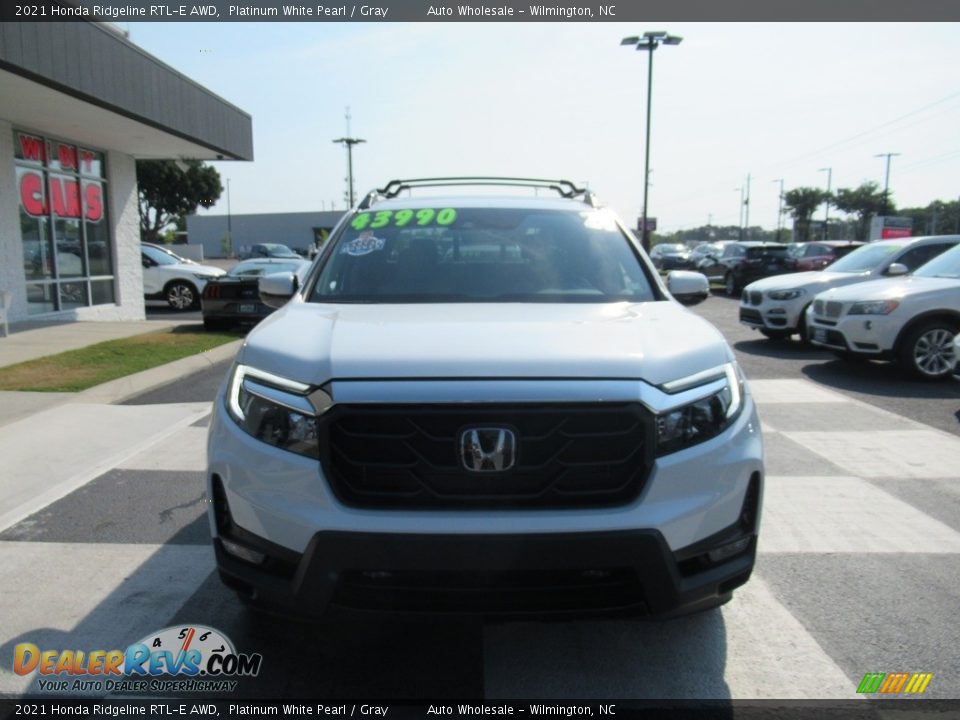 2021 Honda Ridgeline RTL-E AWD Platinum White Pearl / Gray Photo #2