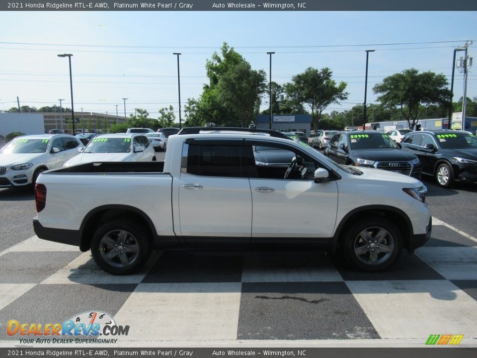 2021 Honda Ridgeline RTL-E AWD Platinum White Pearl / Gray Photo #3