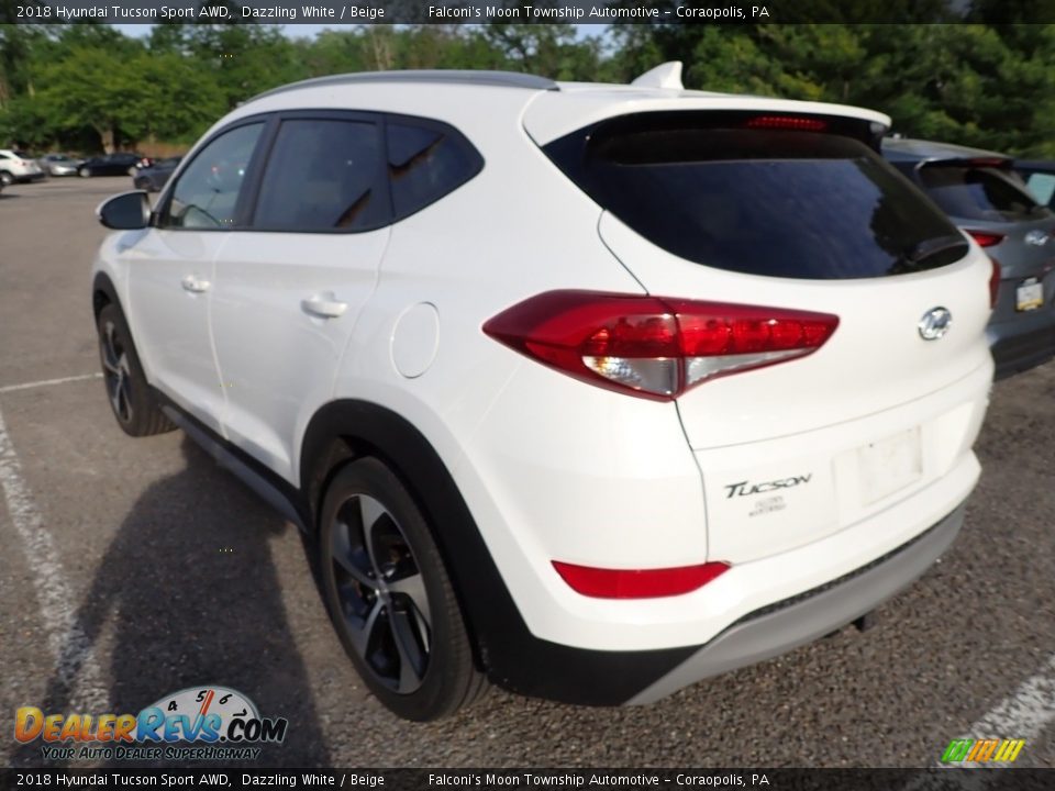 2018 Hyundai Tucson Sport AWD Dazzling White / Beige Photo #2