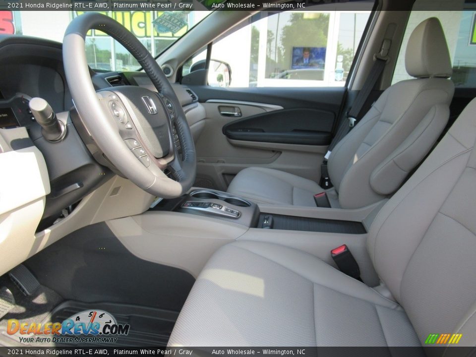 2021 Honda Ridgeline RTL-E AWD Platinum White Pearl / Gray Photo #10