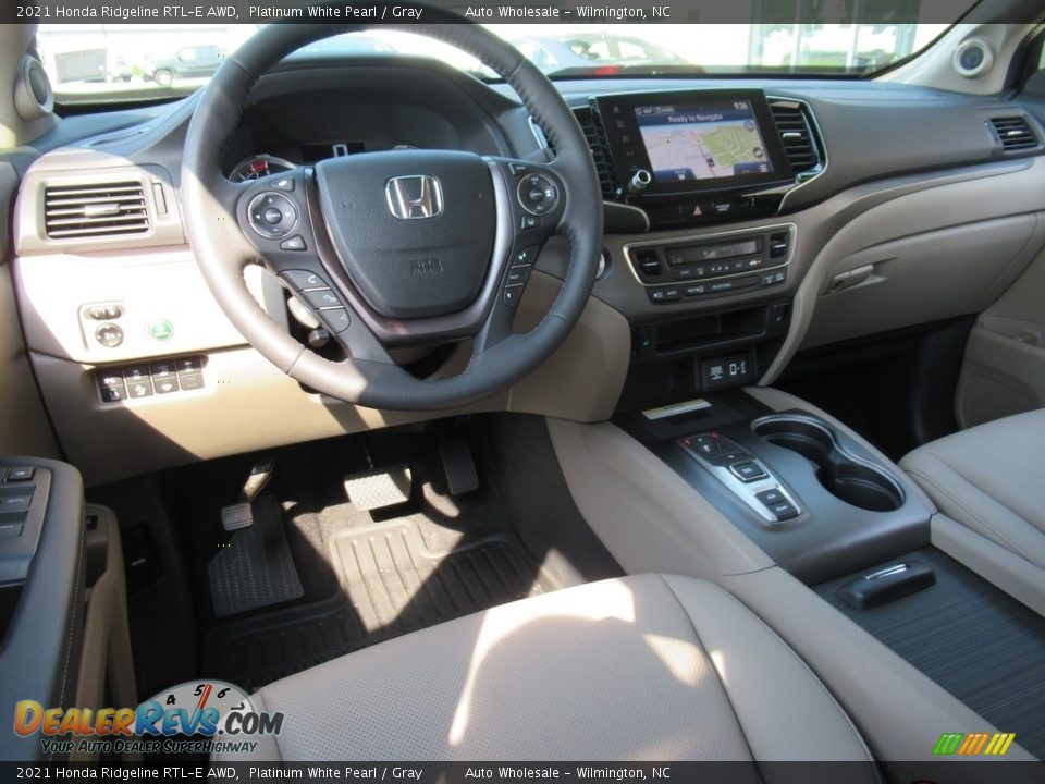 2021 Honda Ridgeline RTL-E AWD Platinum White Pearl / Gray Photo #15