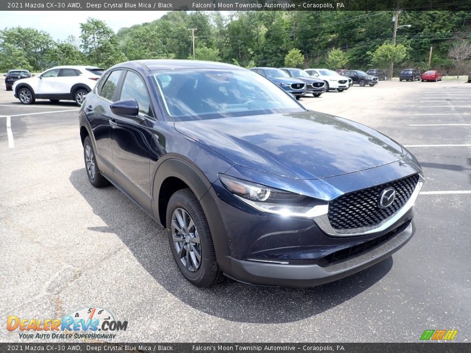 2021 Mazda CX-30 AWD Deep Crystal Blue Mica / Black Photo #3