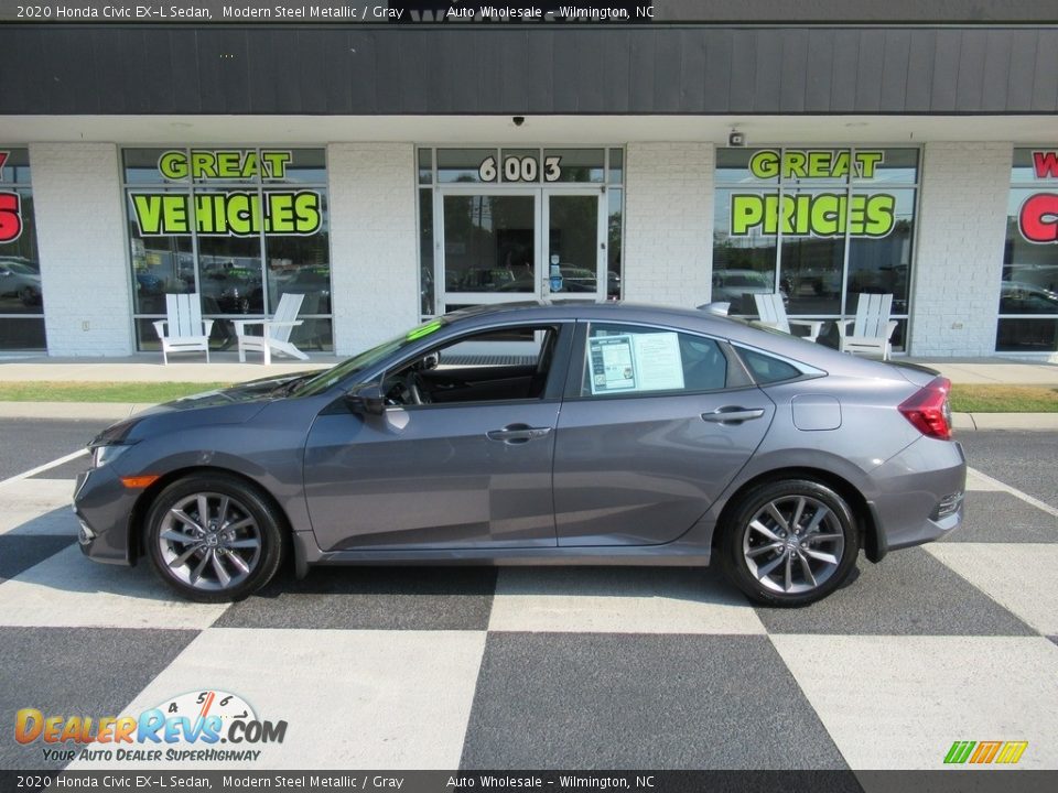 2020 Honda Civic EX-L Sedan Modern Steel Metallic / Gray Photo #1