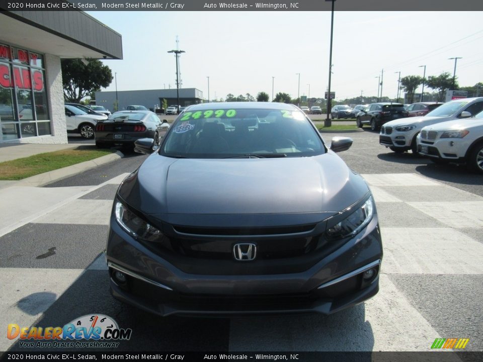2020 Honda Civic EX-L Sedan Modern Steel Metallic / Gray Photo #2