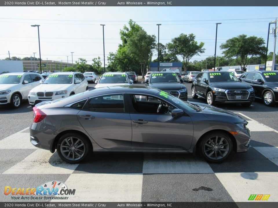 2020 Honda Civic EX-L Sedan Modern Steel Metallic / Gray Photo #3
