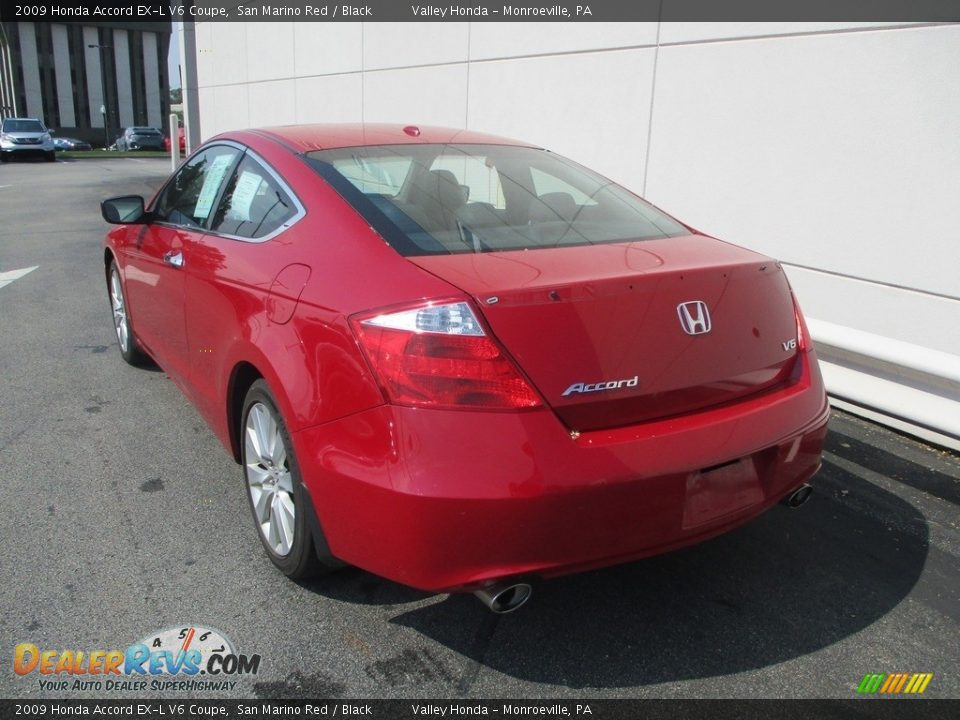 2009 Honda Accord EX-L V6 Coupe San Marino Red / Black Photo #3