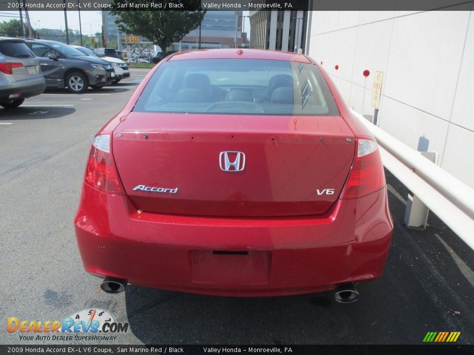 2009 Honda Accord EX-L V6 Coupe San Marino Red / Black Photo #4