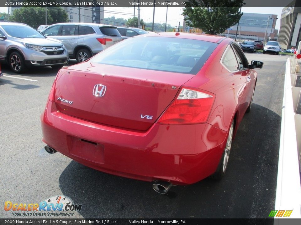 2009 Honda Accord EX-L V6 Coupe San Marino Red / Black Photo #5