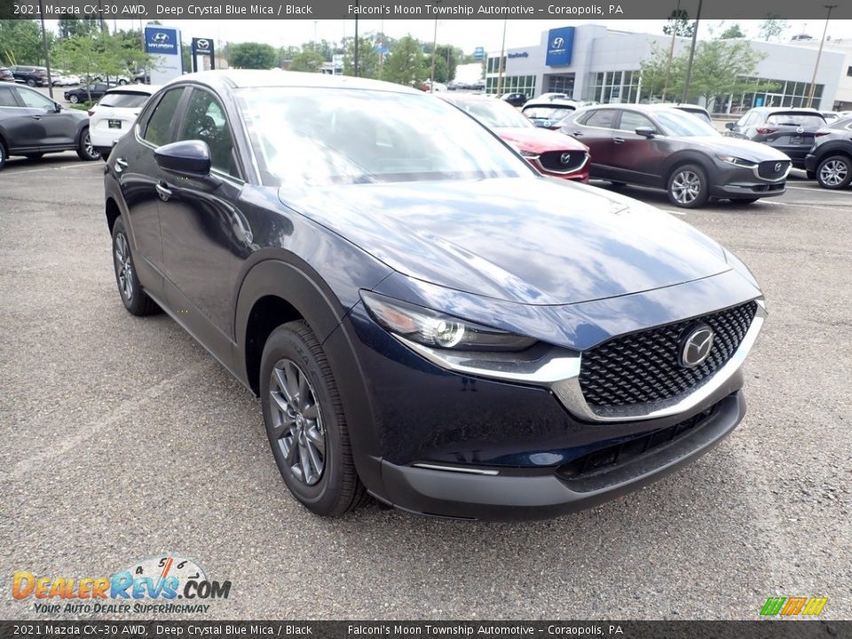 2021 Mazda CX-30 AWD Deep Crystal Blue Mica / Black Photo #3