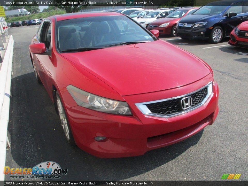 2009 Honda Accord EX-L V6 Coupe San Marino Red / Black Photo #6