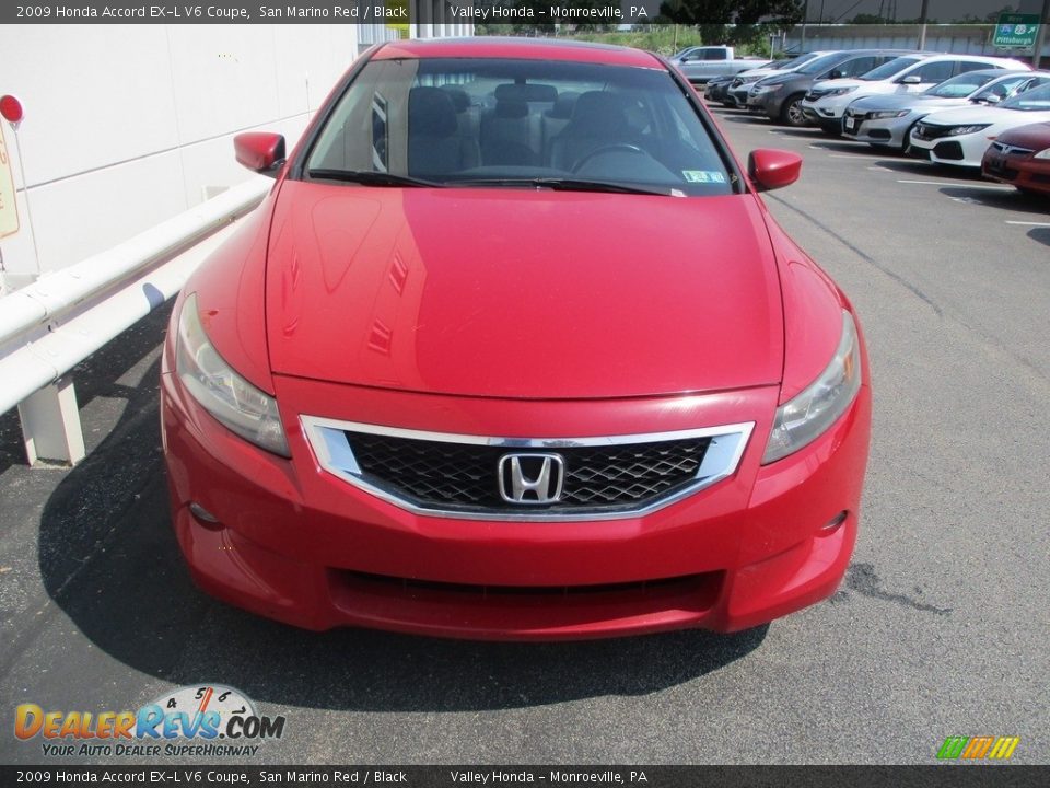 2009 Honda Accord EX-L V6 Coupe San Marino Red / Black Photo #7