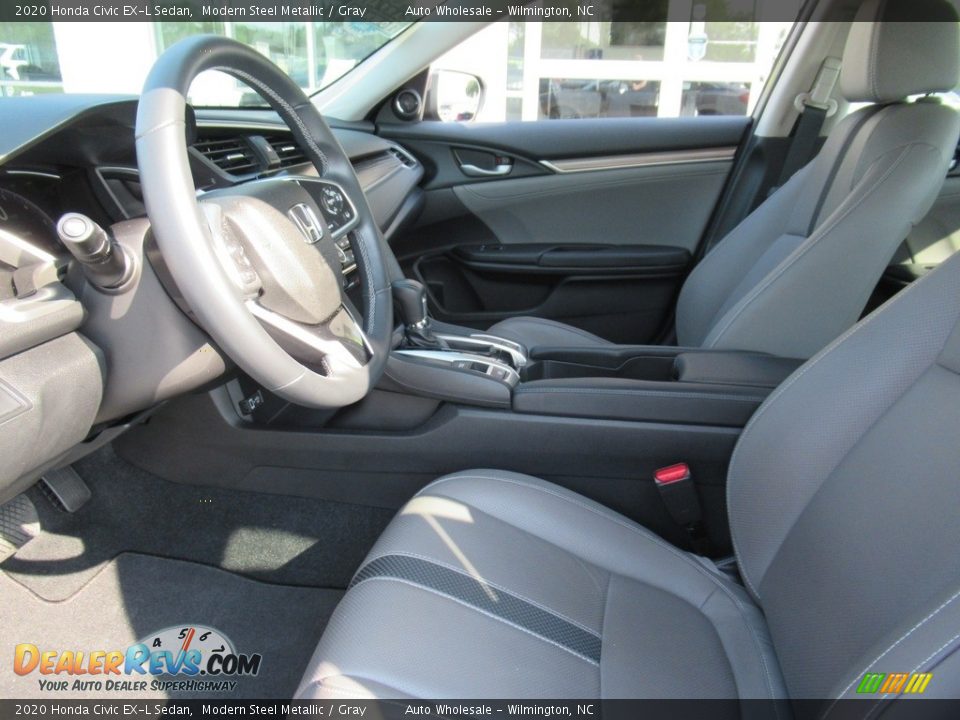 2020 Honda Civic EX-L Sedan Modern Steel Metallic / Gray Photo #10