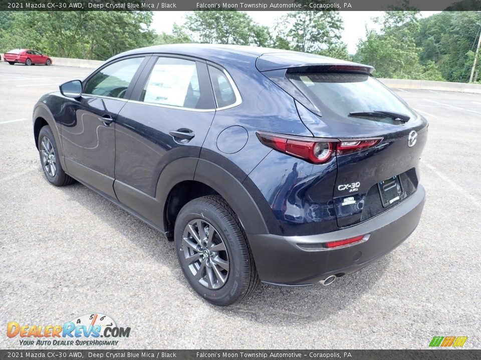 2021 Mazda CX-30 AWD Deep Crystal Blue Mica / Black Photo #6