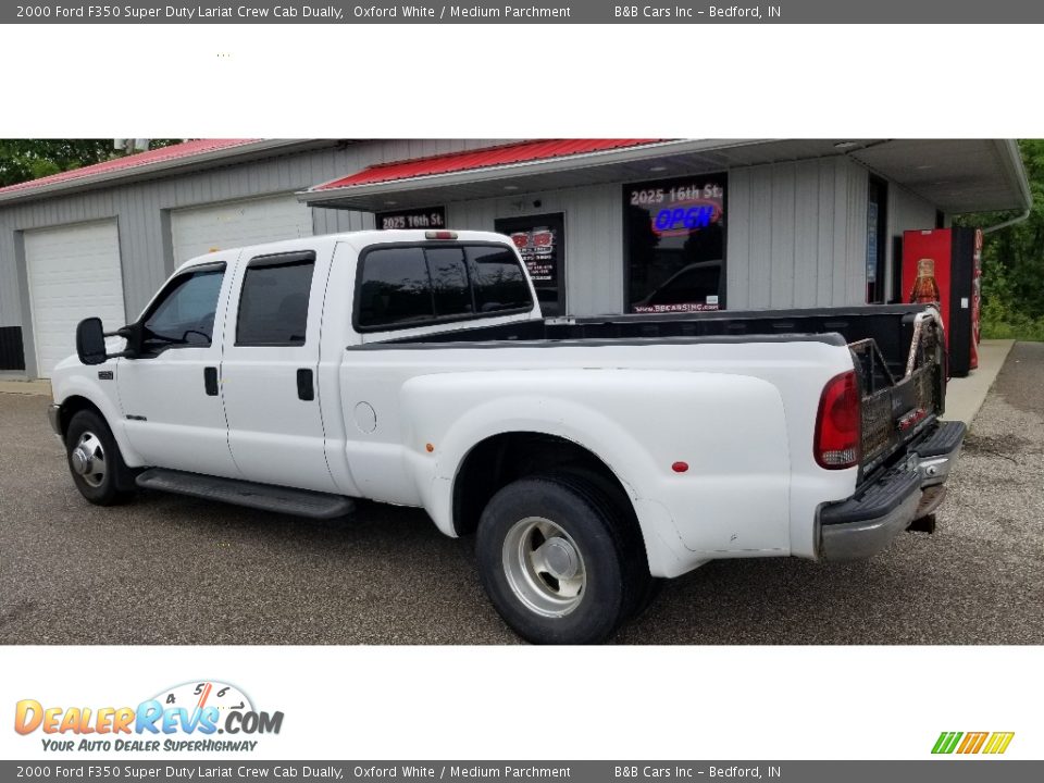 2000 Ford F350 Super Duty Lariat Crew Cab Dually Oxford White / Medium Parchment Photo #3