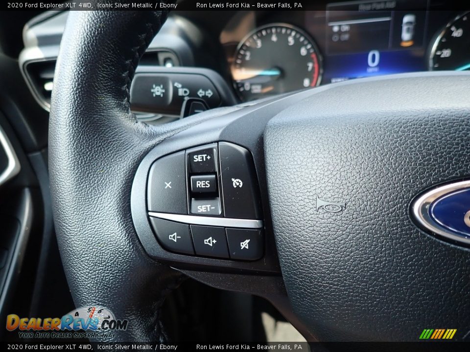 2020 Ford Explorer XLT 4WD Iconic Silver Metallic / Ebony Photo #26