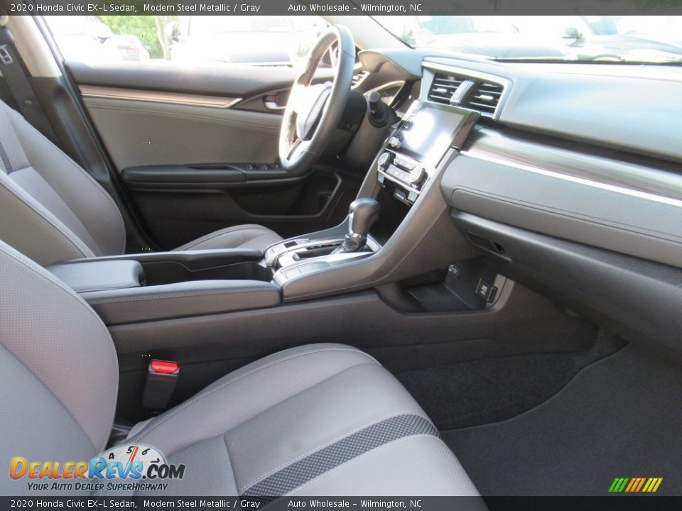 2020 Honda Civic EX-L Sedan Modern Steel Metallic / Gray Photo #12