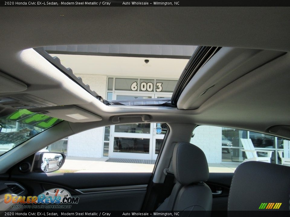 2020 Honda Civic EX-L Sedan Modern Steel Metallic / Gray Photo #14