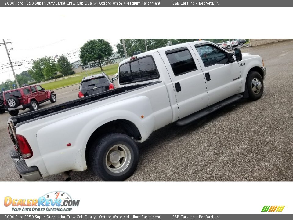 2000 Ford F350 Super Duty Lariat Crew Cab Dually Oxford White / Medium Parchment Photo #7