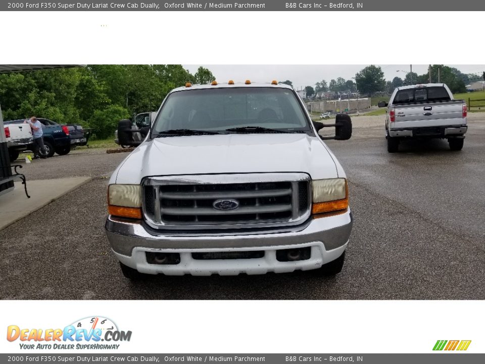 2000 Ford F350 Super Duty Lariat Crew Cab Dually Oxford White / Medium Parchment Photo #9