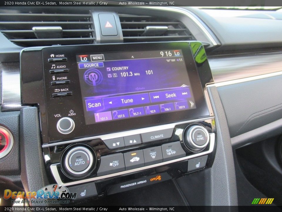 2020 Honda Civic EX-L Sedan Modern Steel Metallic / Gray Photo #17