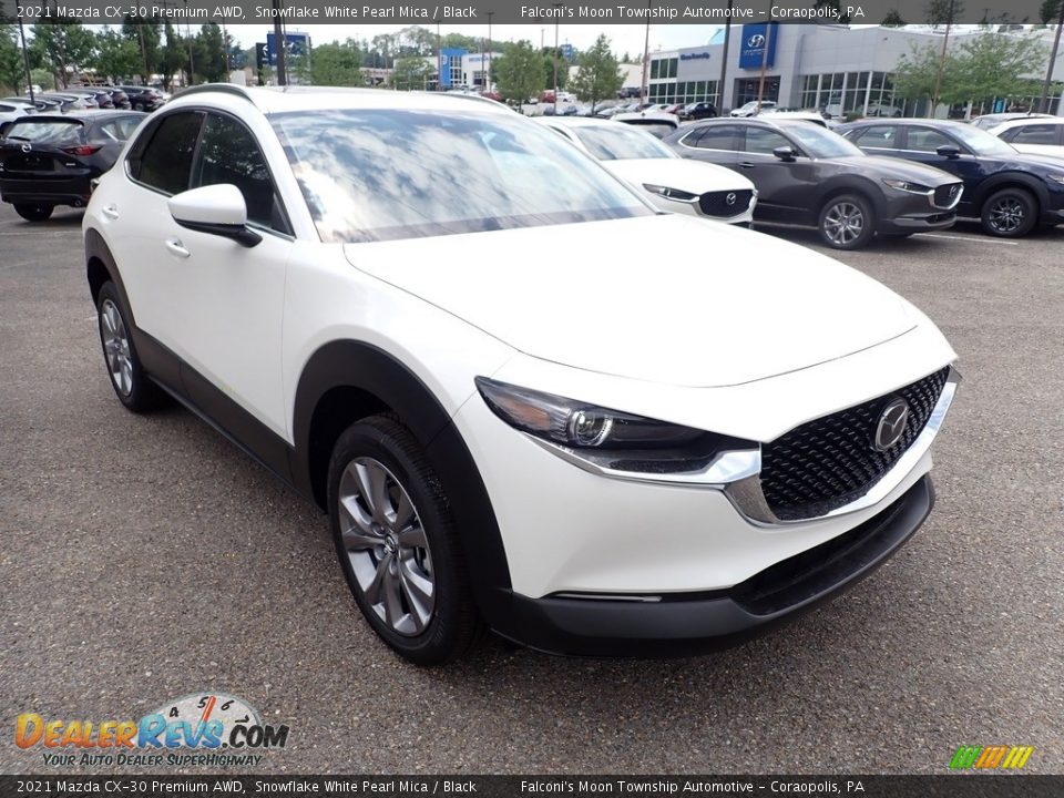 2021 Mazda CX-30 Premium AWD Snowflake White Pearl Mica / Black Photo #3