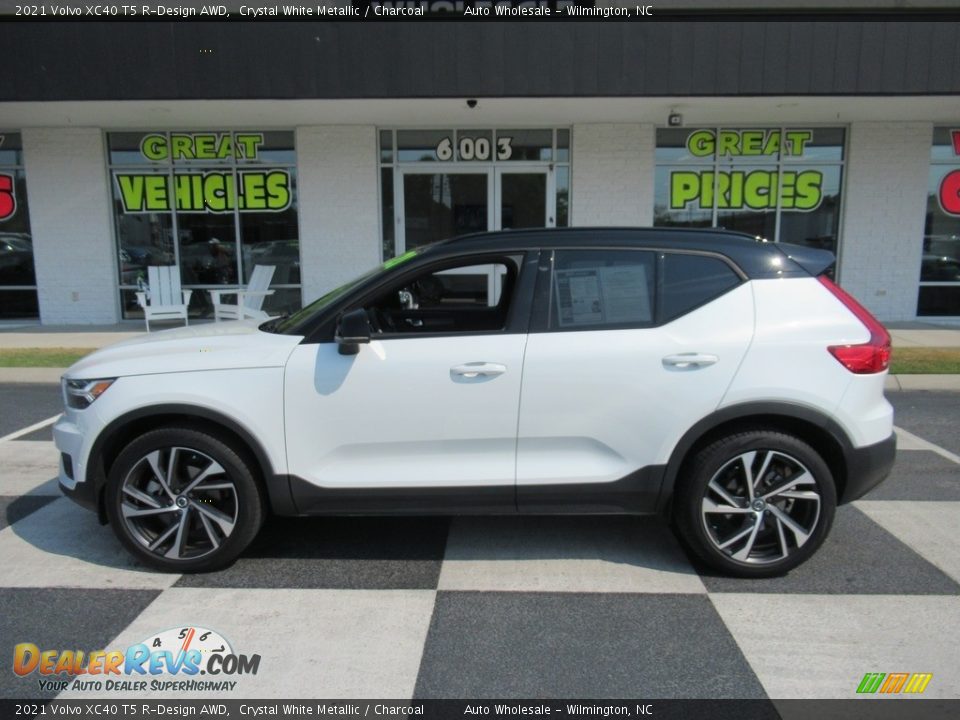 2021 Volvo XC40 T5 R-Design AWD Crystal White Metallic / Charcoal Photo #1